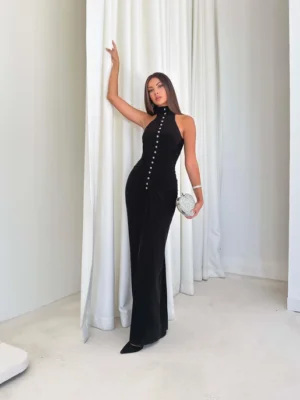 Rochie maxi Zaira, Negru
