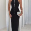 Rochie maxi Zaira, Negru