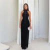 Rochie maxi Zaira, Negru