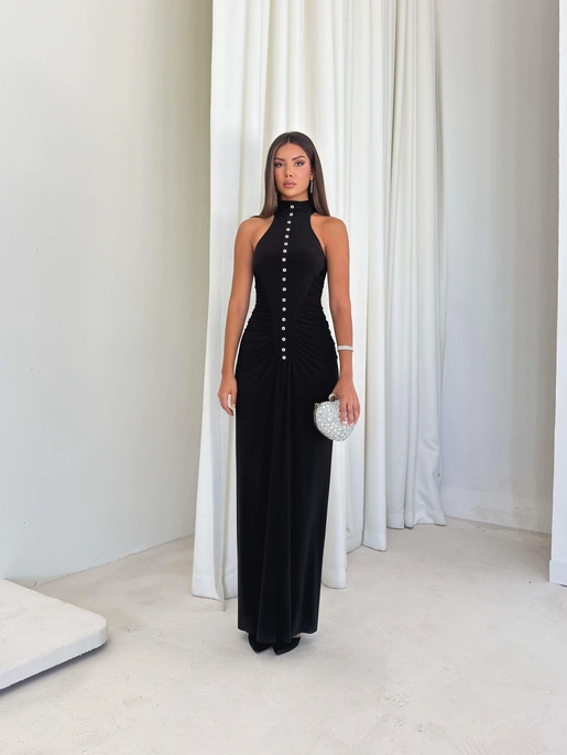Rochie maxi Zaira, Negru
