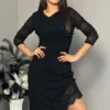 Rochie midi Victoria, Negru