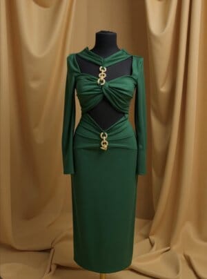 Rochie midi Serena, Verde