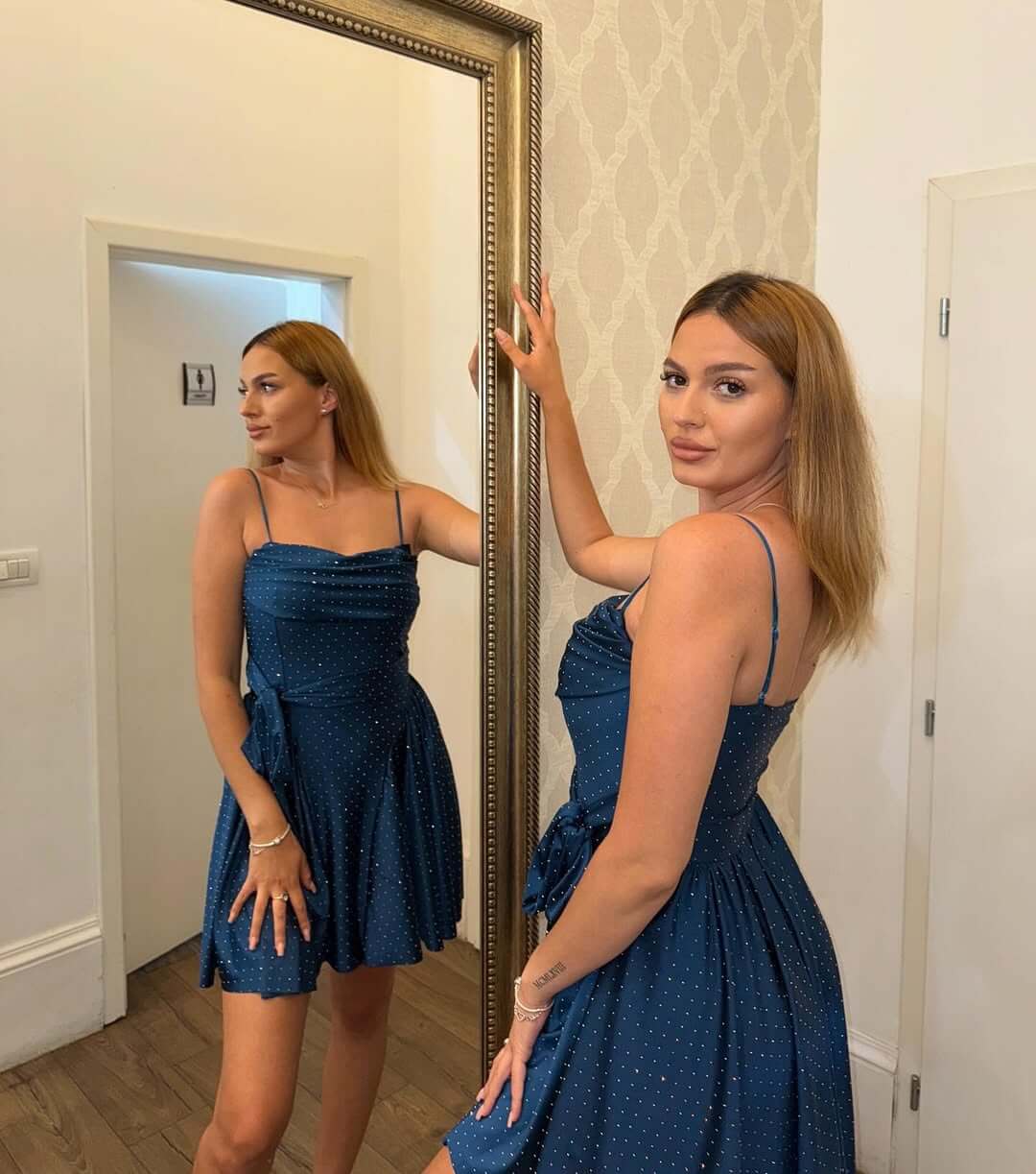 Rochie mini Iness, Albastru