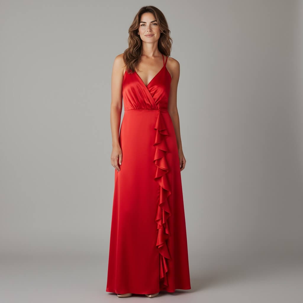 Rochie maxi Christine, Rosu