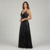 Rochie maxi Christine, Negru