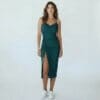 Rochie midi Fely, Verde turcoaz