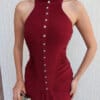 Rochie maxi Zaira, Burgundy