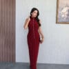 Rochie maxi Zaira, Burgundy