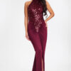 Rochie maxi Raisa, Burgundy