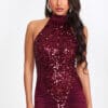 Rochie maxi Raisa, Burgundy