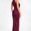 Rochie maxi Raisa, Burgundy