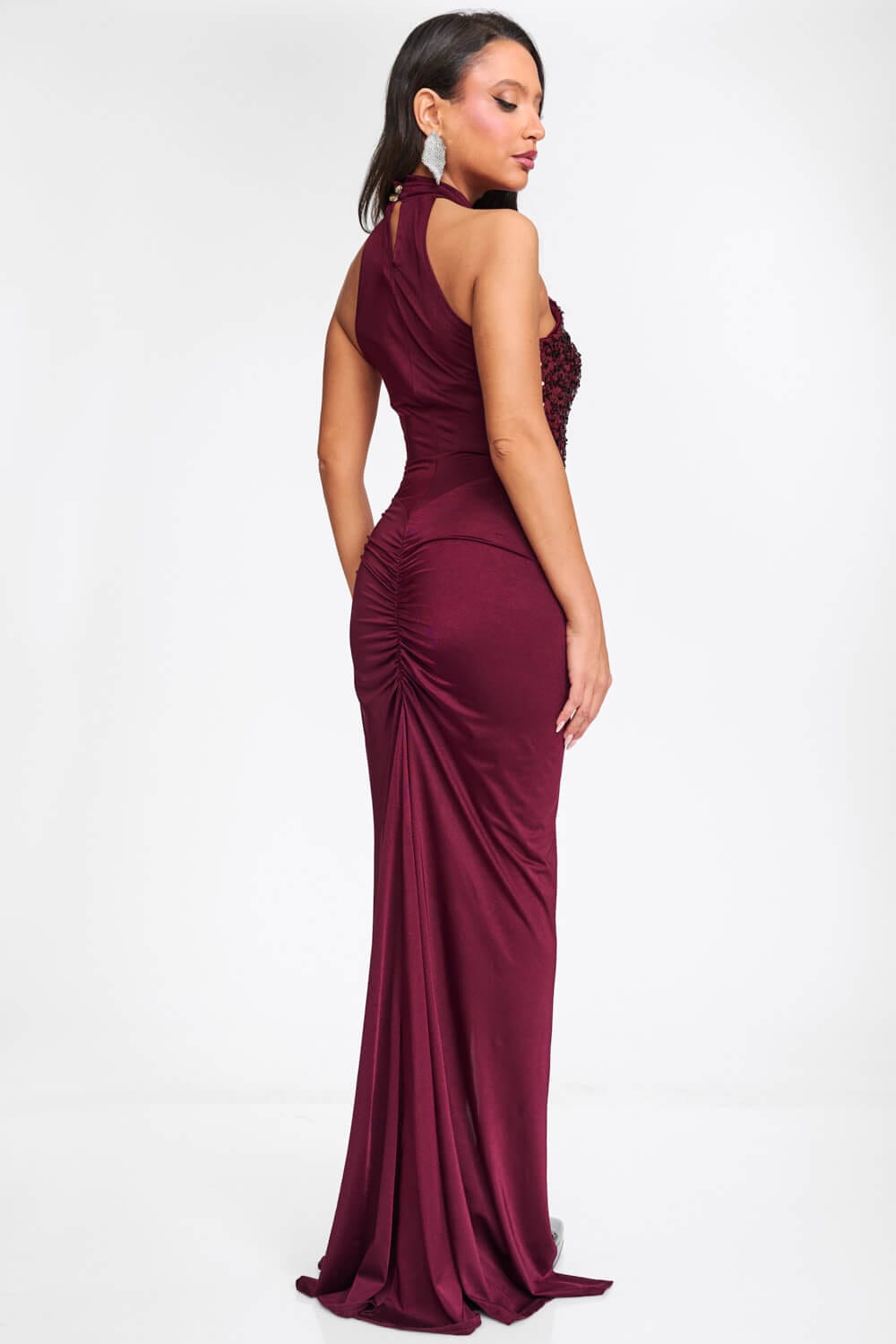 Rochie maxi Raisa, Burgundy