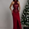 Rochie maxi Raisa, Rosu