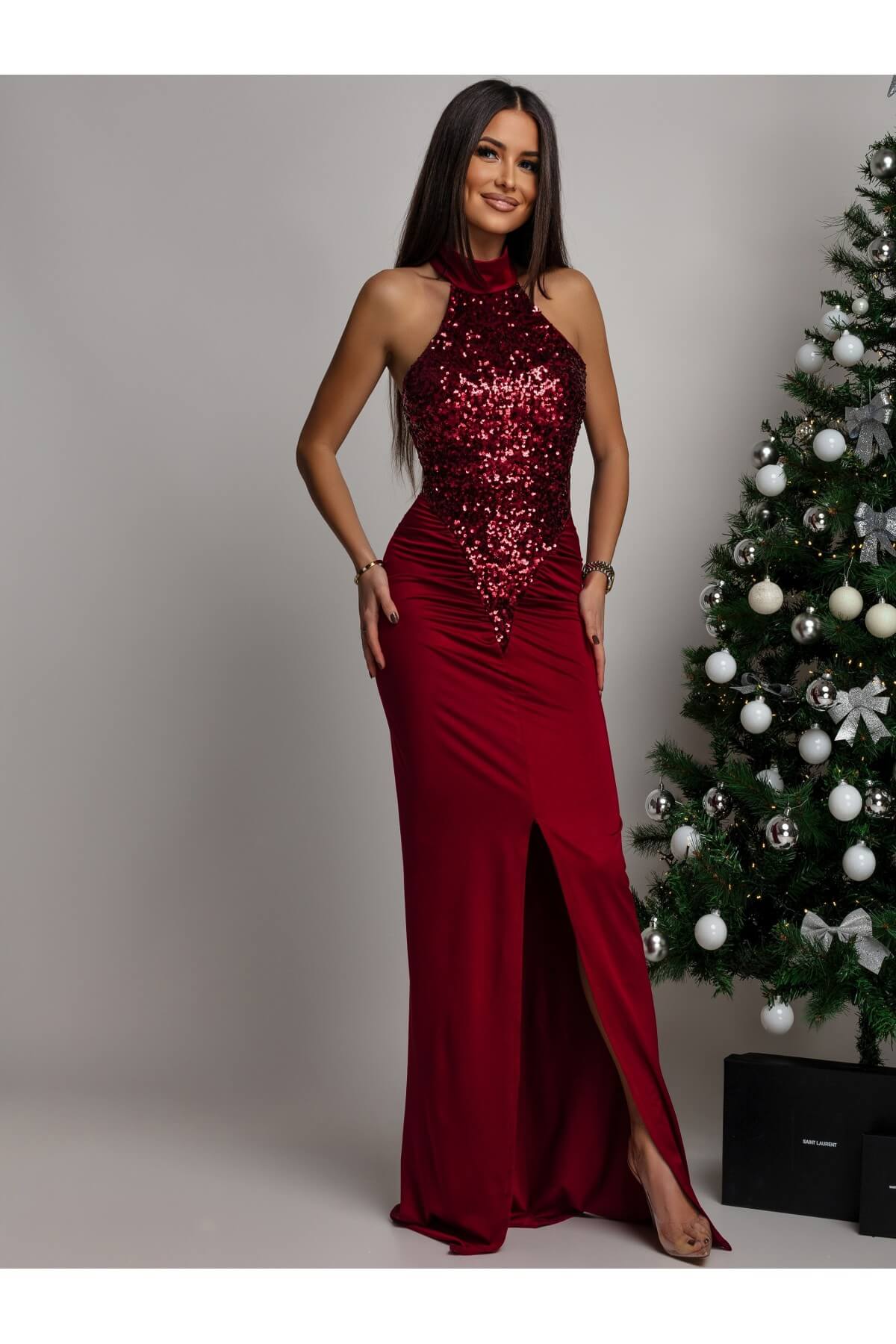 Rochie maxi Raisa, Rosu