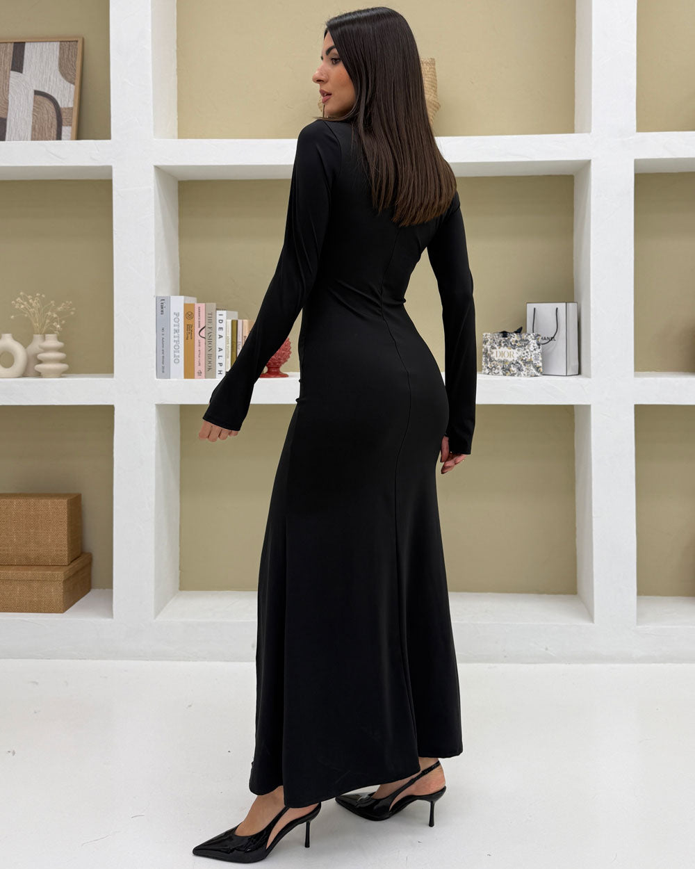 Rochie maxi Kendall, Negru
