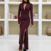 Rochie maxi Kendall, Burgundy