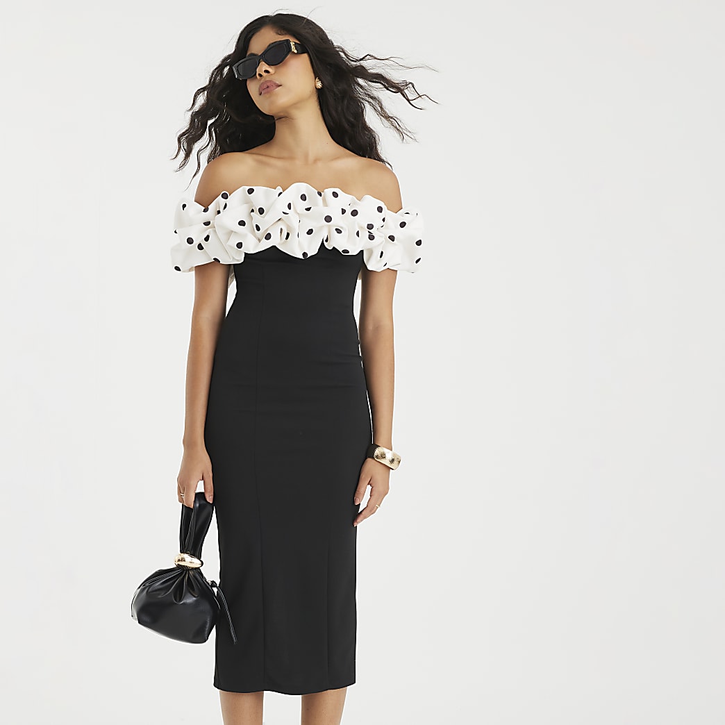 Rochie midi Karra, Negru