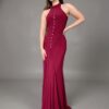 Rochie maxi Zaira, Burgundy
