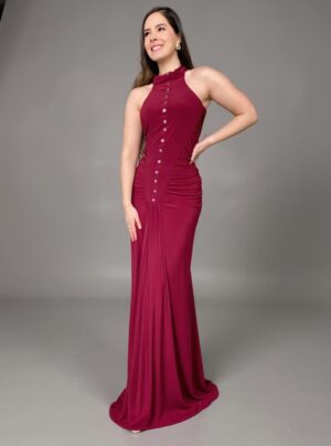Rochie maxi Zaira, Burgundy