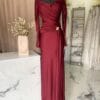 Rochie maxi Charlize, Burgundy