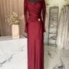 Rochie maxi Charlize, Burgundy