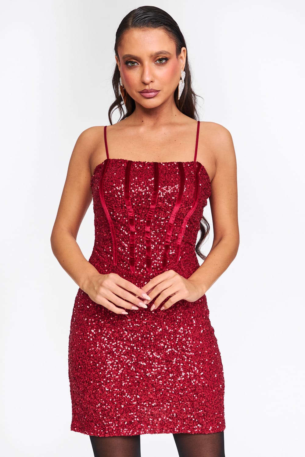 Rochie mini Forema, Rosu