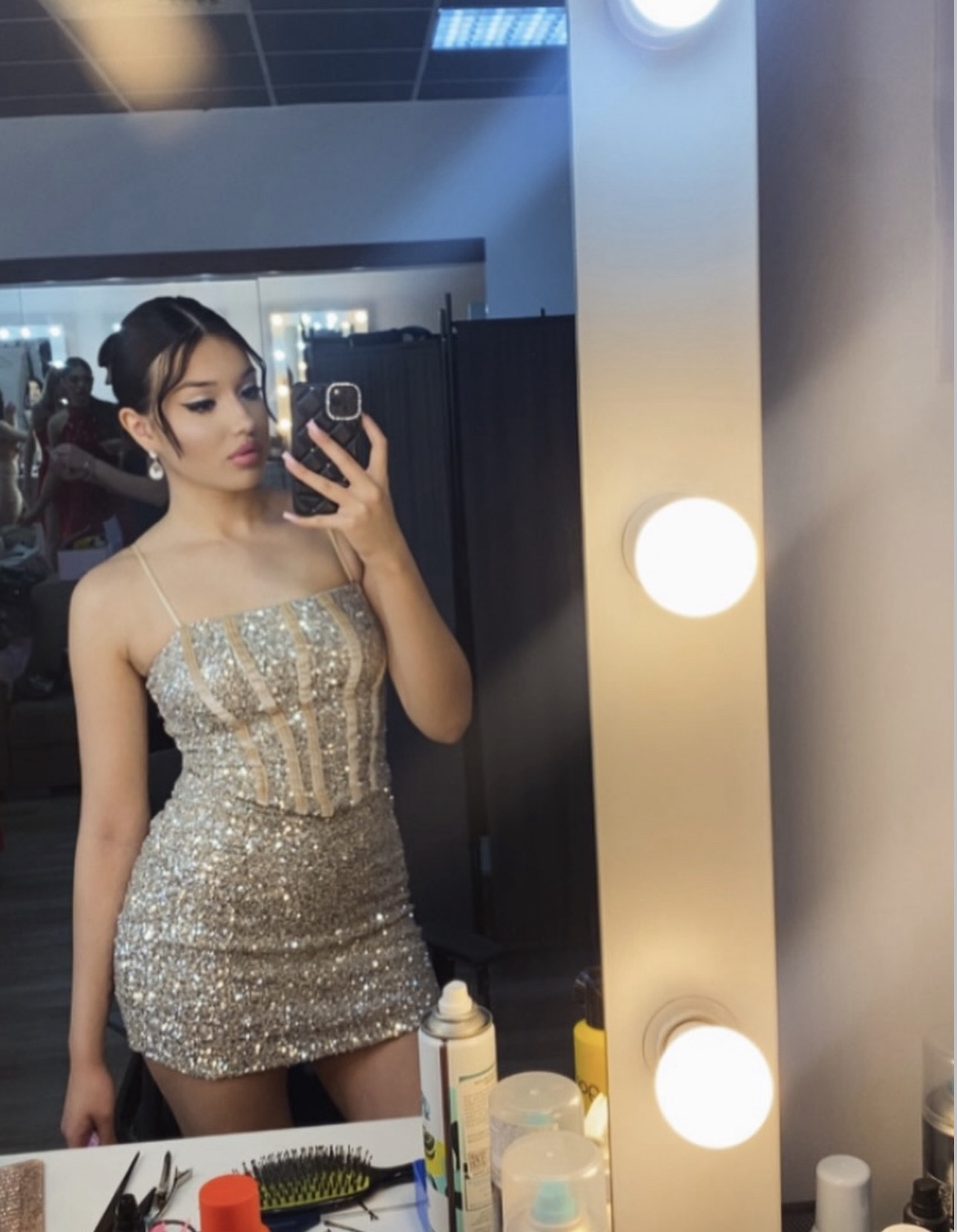 Rochie mini Forema, Argintiu