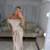 Rochie midi Agatha, Gri