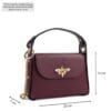 Geanta din piele naturala Tiffany, Bordo