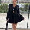 Rochie-Salopeta mini Blake, negru
