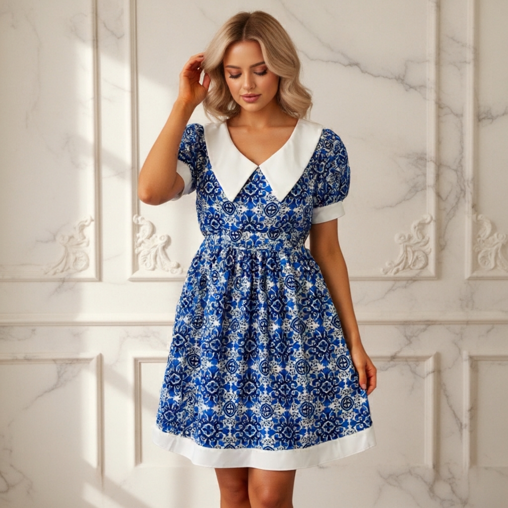 Rochie mini Agatha, Albastru