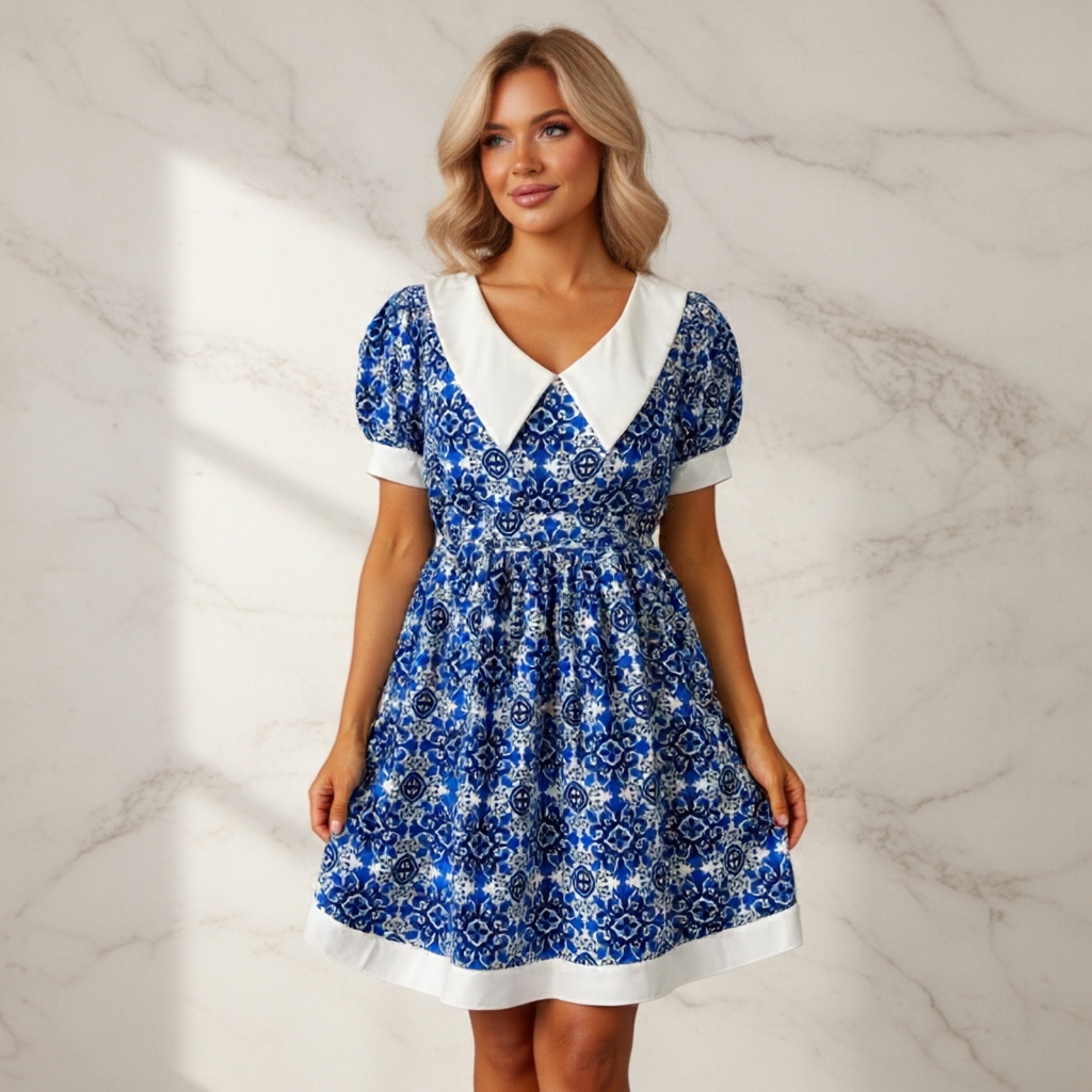 Rochie mini Agatha, Albastru