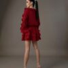 Rochie mini cu pantaloni scurti Elisa, Rosu