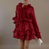 Rochie mini cu pantaloni scurti Elisa, Rosu