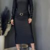 Rochie midi Adelaide, Negru