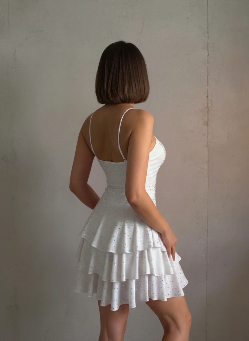 Rochie mini Aria, alb