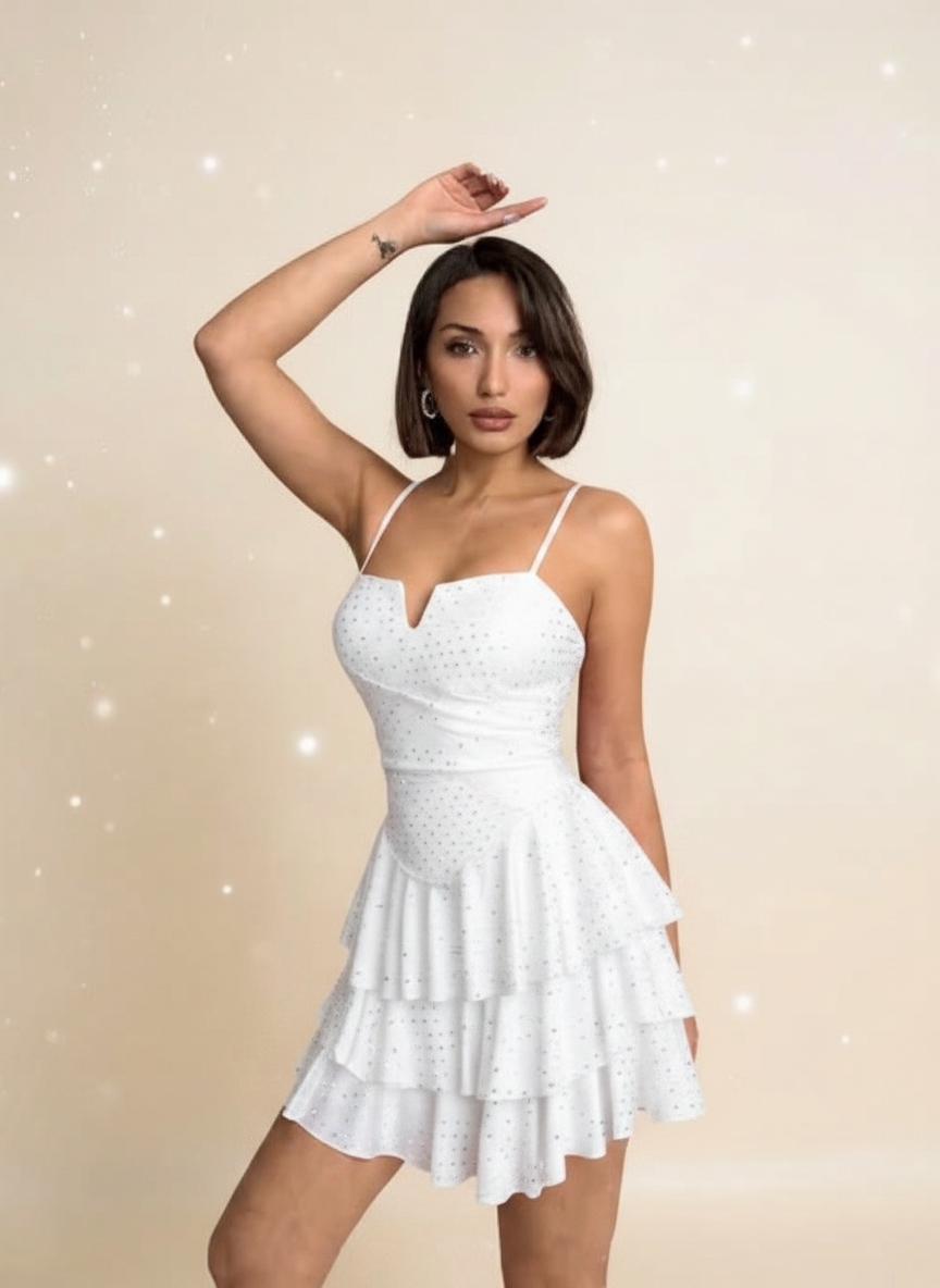 Rochie mini Aria, alb