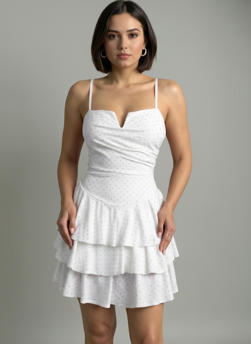 Rochie mini Aria, alb