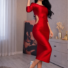 Rochie midi Ariana, Rosu