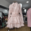 Rochie mini cu pantaloni scurti Siena, Roz