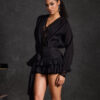 Rochie-Salopeta mini Freya, Negru