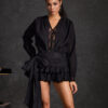 Rochie-Salopeta mini Freya, Negru