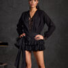 Rochie-Salopeta mini Freya, Negru