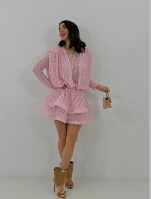 Rochie mini Juliette, Roz
