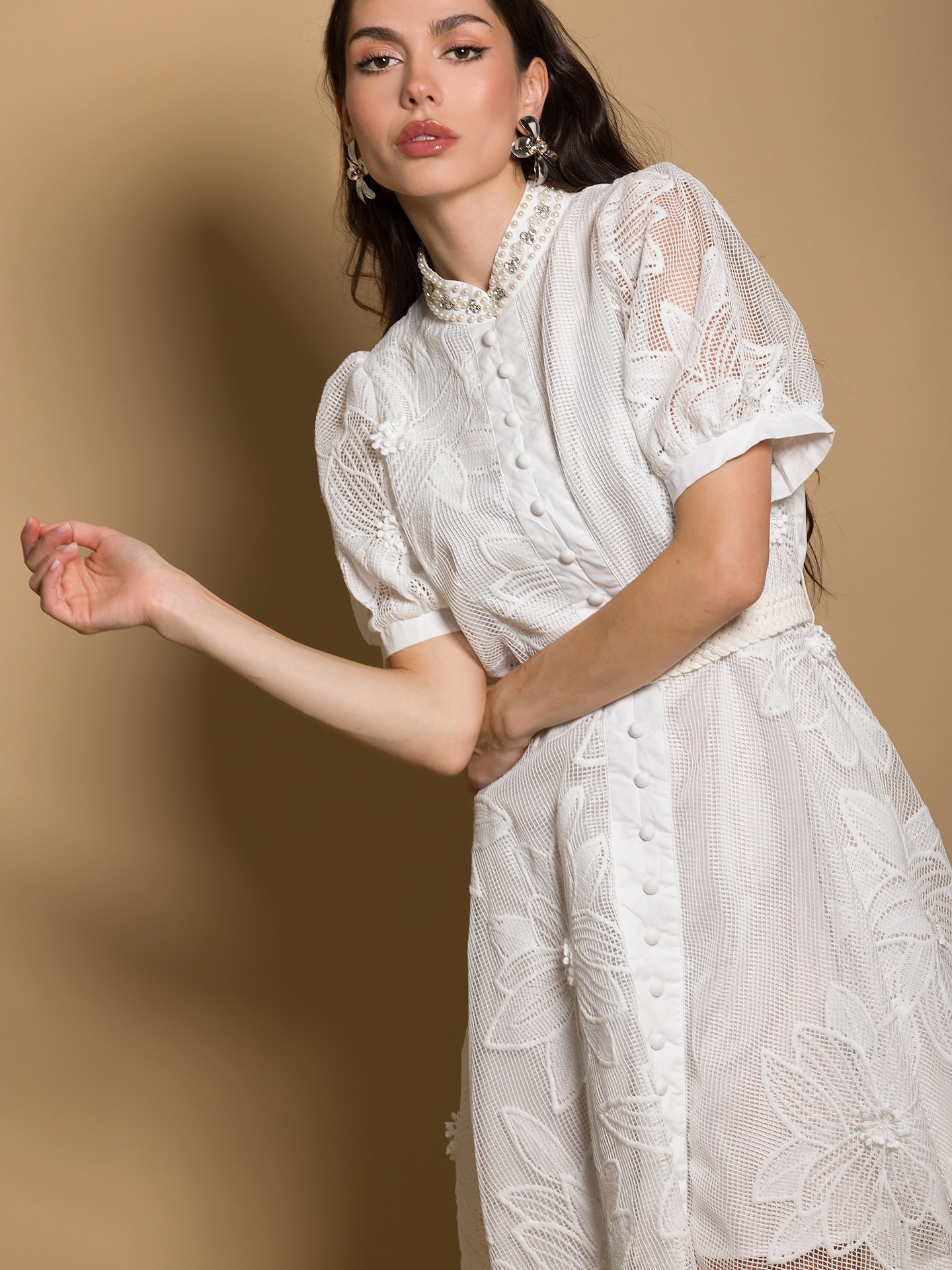 Rochie mini Tiana, Alb