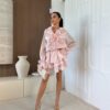 Rochie mini cu pantaloni scurti Elisa, Roz