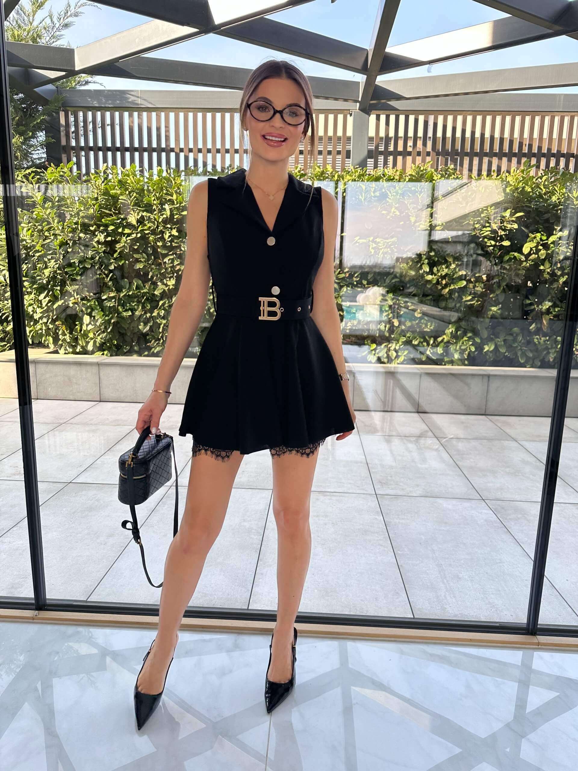 Rochie-Salopeta mini Ella, Negru