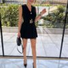 Rochie-Salopeta mini Ella, Negru