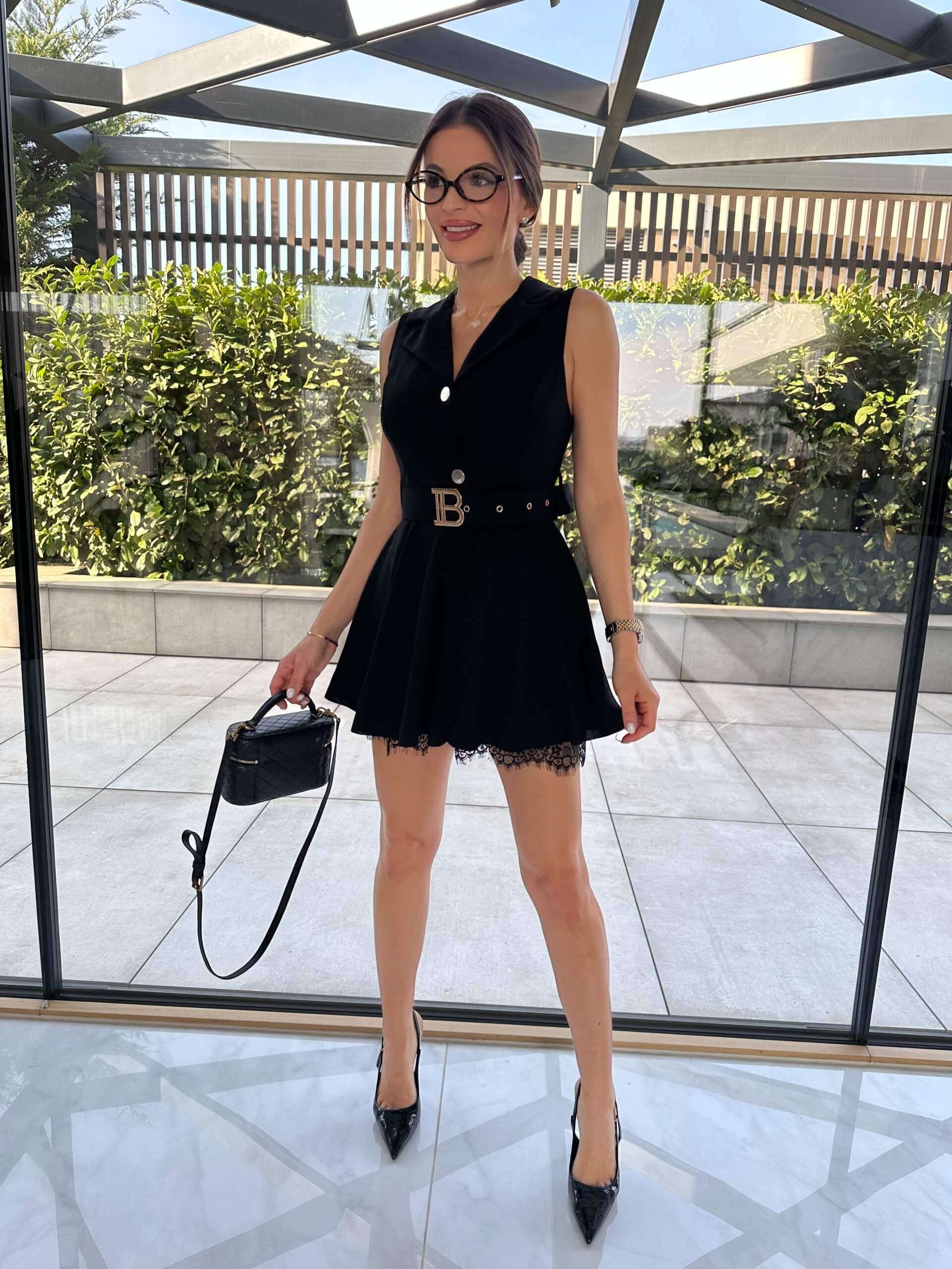 Rochie-Salopeta mini Ella, Negru