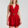 Rochie-Salopeta mini Ella, Rosu